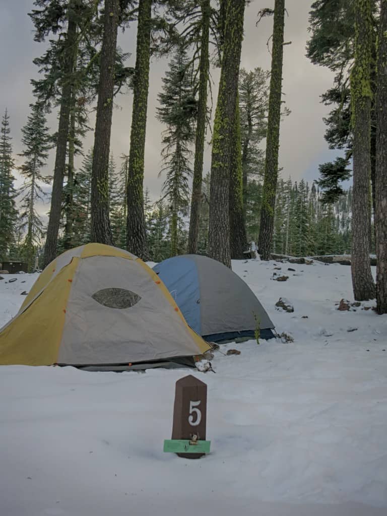 things to do in Lassen volcanic national park - winter camping