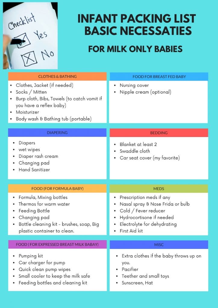infant packing list